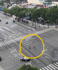 这么过马路!就一点也不担心嘛...
