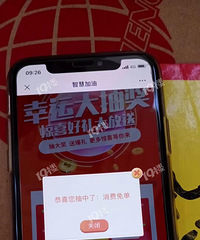 瞧我这手气!双11在嘉兴某加油站抽到加油免单了!