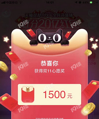 双十一开了一个1500的大红包 有比我还多的么?