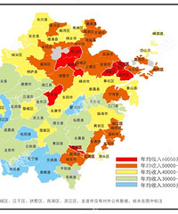 嘉兴城乡居民收入五彩地图来了!5个地方年均收入5-6万!