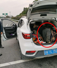 嘉兴高速上查车!有人车子后备箱里居然藏了个老婆!啥情况?