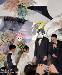 藏在花海里的浪漫婚礼 整体粉色带点绿植点缀 真的绝绝子