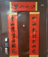 家里新年装扮+虎年大吉 还有19楼送的挂历
