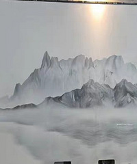 山水画也挺好看的 很大气!