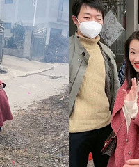 第1次带女友回家 家人齐聚鞭炮迎接 准婆婆一把抱住超热闹