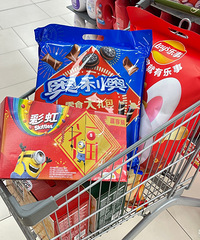晒年货!特地给妹妹买了一套泡泡玛特 她开心的飞起!