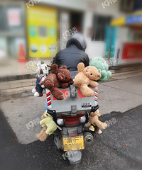 ͯ������������С�� ��Ħ�г�ǰ�����ҹ���9ֻë����ߣ�