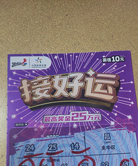 下电梯看到彩票站 跟孩子爸说买一张吧 没想到中了!