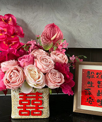 100多买到了极致婚礼仿真花!成品真滴美哭了