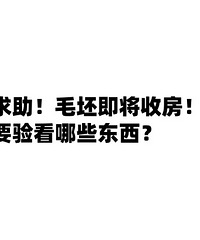 求助!毛坯要收房了!要验看哪些东西啊?找机构的话怎么收费?