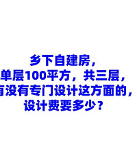 乡下自建房求设计!三层一共三百平左右!