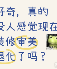 大家有没有觉得现在的装修审美退化了?
