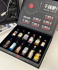 超酷炫的小洋酒唱片礼盒!还可以diy调酒