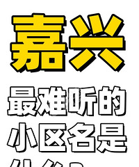 大家觉得嘉兴最难听的小区名是什么?网友:提名义庄!