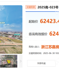 【土拍落锤】基金小镇地块由苏嘉底价拿下!容积1.01-1.05!