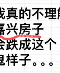 嘉兴的房子怎么会跌成这个鬼样子...