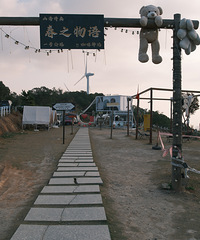 ��һ��վ�ڷ��������Ҷ�ӹ�ͷ���н���ĺ�Х�� ���𺳵���