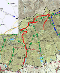 徒步北山-岩后-金兰古道路线图