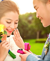 全城热恋 紫色婚纱 小清新