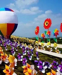 "震撼!青蛙乐园七彩风车,油纸伞艺术节,今天盛大开幕!免费门票