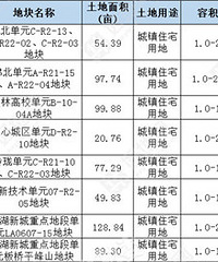 新的一年临安将推出以下地块