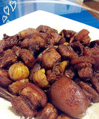 家常美味 之 无油版板栗烧肉