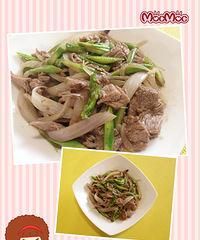 家常美食 之 芦笋洋葱牛肉,营养丰富哦~