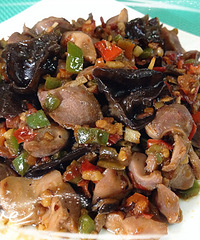 家常美味 之 剁椒豇豆爆炒鸡胗