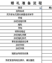 超实用流程预算表 结婚置物全攻略 给准新人推荐