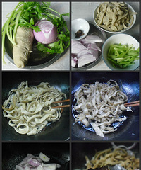 芹菜洋葱炒面筋