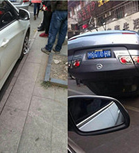 撞了别车后 失控底朝天了