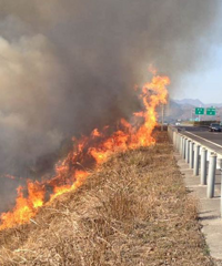 高速G3京台芳村出口附近着火了