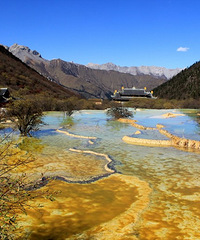 四川黄龙景色