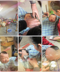 我家小孙'S的剃头仪式,给大家晒晒,欢迎各位阿姨点评