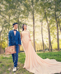 居然结婚了,要不要这么快的啊~婚纱照真不是一般的美