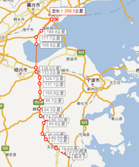 去上海走杭州湾近呢还是嘉绍跨海近呢?