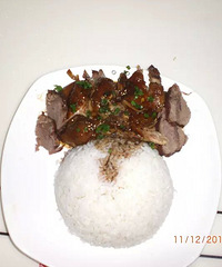 晚饭蜜汁卤鸡饭