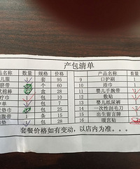 中心医院的待产产包清单 整套买只能退3件