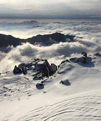 括苍山大雪后云海奇观-无谓的人生不需要解释