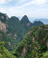 游临安大明山,走悬空栈道,眺御笔生花之御笔峰