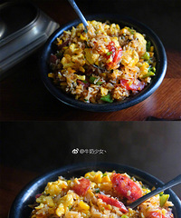 有着煲仔饭味道的【腊肠榨菜蛋炒饭】