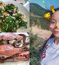 在海边吃了顿大的