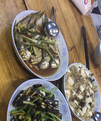 "好好坐着吃个晚饭,天花板掉下来了!差点被砸死!"