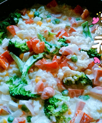 彩蔬奶油烩饭 内附制作过程
