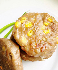 玉米肉饼 上浆这步很重要