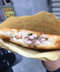 小巷子里的梅花糕,泡虾,杂粮饼