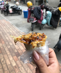小巷子里的梅花糕,泡虾,杂粮饼