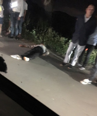 据说大汾阿婆被撞倒在地上,撞人的跑了