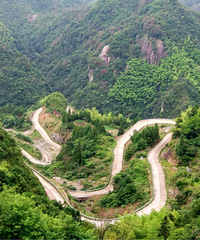 黄堂山的云路和水岩的山水