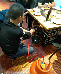 东北菜地锅鹅 50cm大锅用柴火烧